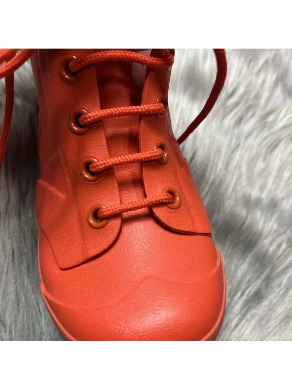Hunter Toddler Lace Up Rain Boots Orange Size 8B/9G